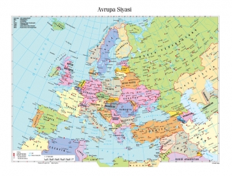  Magnetische Landkarte Europa, politische, bunte