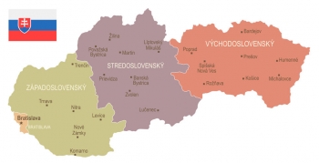  Magnetische Landkarte Slowakei, vintage, bunte