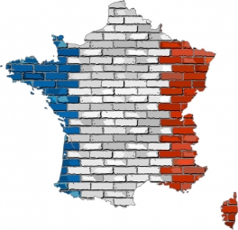  Magnetische Landkarte Frankreich, illustrierte, bunte