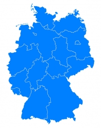 Magnetische Landkarte Deutschland, illustrierte, blaue