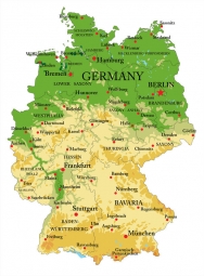  Magnetische Landkarte Deutschland, geografische, bunte