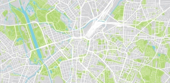  Magnetische Landkarte Leipzig, detaillierte, bunte