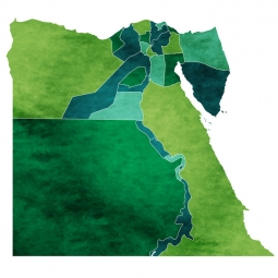  Magnetische Landkarte Ägypten, illustrierte, grüne