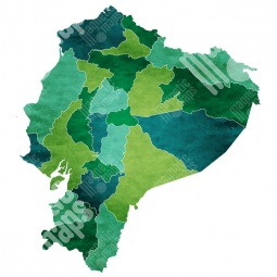  Magnetische Landkarte Ecuador, illustrierte, grüne