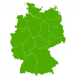  Magnetische Landkarte Deutschland, illustrierte, grüne