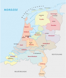  Magnetische Landkarte Niederlande, administrative, bunte