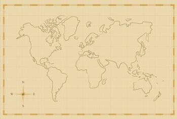  Magnetische Landkarte Welt, illustrierter Rahmen, blinde