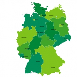  Magnetische Landkarte Deutschland, illustrierte, grüne
