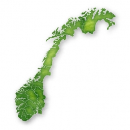 Magnetische Landkarte Norwegen, illustrierte, grüne