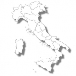 Magnetische Landkarte Italien, politische, blinde