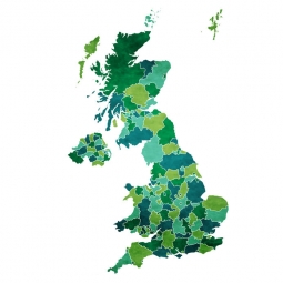  Magnetische Landkarte, illustrierte, grüne