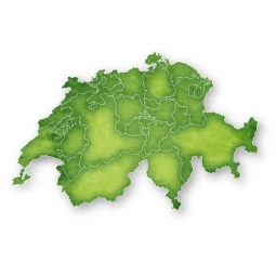  Magnetische Landkarte Schweiz, illustrierte, grüne