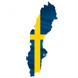  Magnetische Landkarte Schweden, illustrierte, bunte