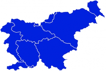  Magnetische Landkarte Slowenien, illustrierte, blaue