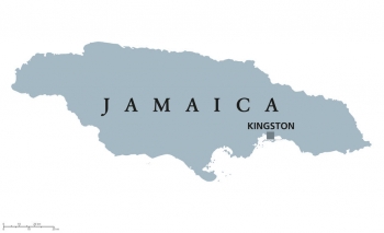  Magnetische Landkarte Jamaica Jamaica, illustrierte, graue