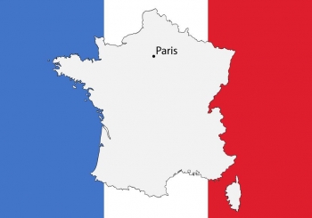  Magnetische Landkarte Frankreich, illustrierte, bunte