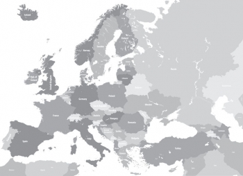  Magnetische Landkarte Europa, illustrierte, graue