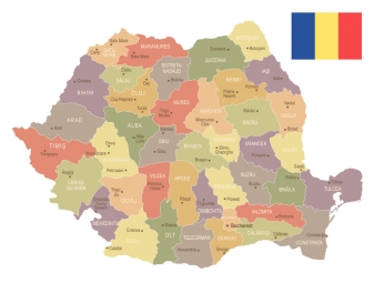  Magnetische Landkarte, vintage, bunte