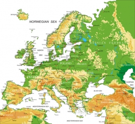  Magnetische Landkarte Europa, geografische, bunte