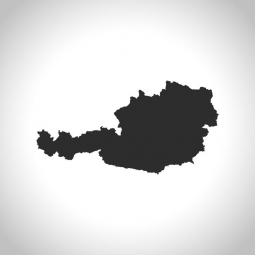  Magnetische Landkarte Österreich, illustrierte, graue