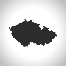  Magnetische Landkarte Tschechische Republik, illustrierte, graue