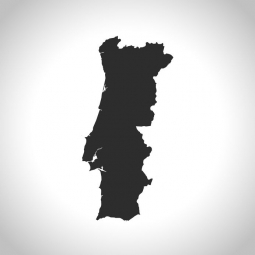  Magnetische Landkarte Portugal, illustrierte, graue