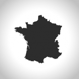  Magnetische Landkarte Frankreich, illustrierte, graue