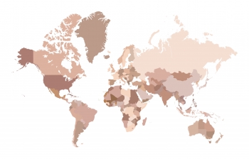  Magnetische Landkarte Welt, illustrierte, bunte