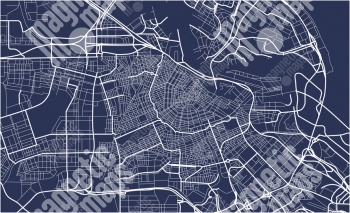  Magnetische Landkarte Amsterdam, illustrierte, blaue