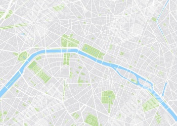  Magnetische Landkarte Paris, illustrierte, ohne Beschriftungen