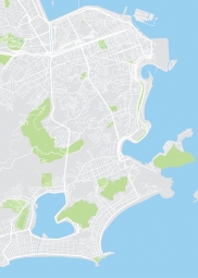  Magnetische Landkarte Rio de Janeiro, illustrierte, bunte