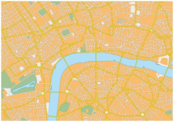  Magnetische Landkarte London, illustrierte, bunte