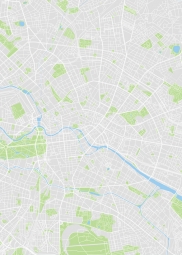  Magnetische Landkarte Berlin, illustrierte, bunte