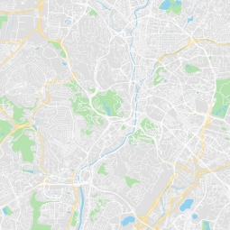  Magnetische Landkarte Kuala Lumpur, illustrierte, bunte