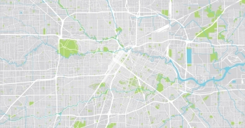  Magnetische Landkarte Houston, illustrierte, bunte