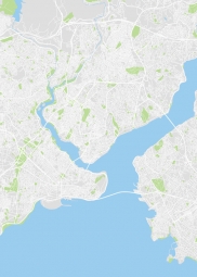  Magnetische Landkarte Istanbul, illustrierte, bunte