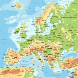  Magnetische Landkarte Europa, geografische, bunte