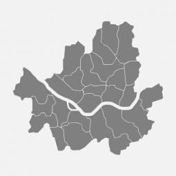  Magnetische Landkarte Seoul, illustrierte, graue