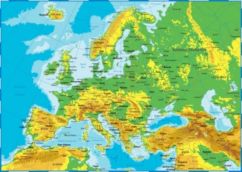  Magnetische Landkarte Europa, geografische, bunte