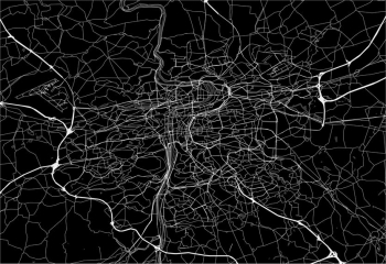  Magnetische Landkarte Prag, illustrierte, schwarze