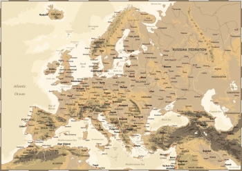  Magnetische Landkarte Europa, geografische, bunte