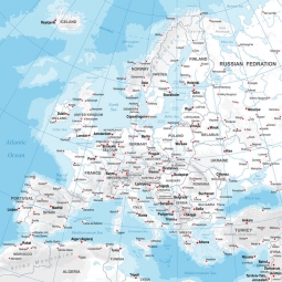  Magnetische Landkarte Europa, politische