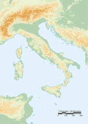  Magnetische Landkarte Italien, geografische, ohne Beschriftungen