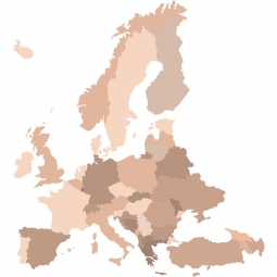  Magnetische Landkarte Europa, illustrierte, bunte