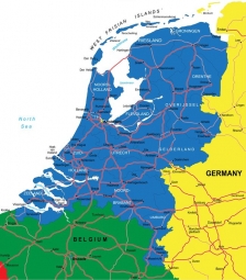  Magnetische Landkarte Niederlande, administrative, blaue