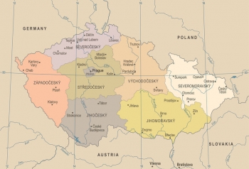  Magnetische Landkarte Tschechische Republik, vintage, detaillierte