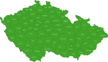  Magnetische Landkarte Tschechische Republik, administrative, grüne